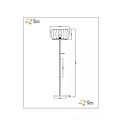 Lampadaire Annabella diamètre 40 cm 1xE27 noir