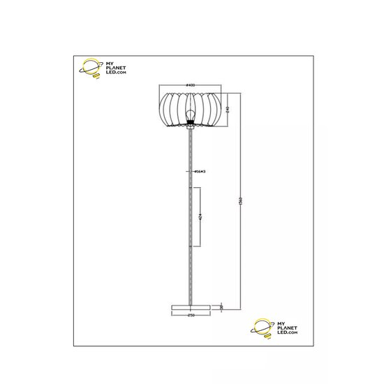Annabella vloerlamp diameter 40 cm 1xE27 zwart
