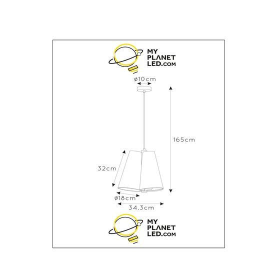 Groll hanglamp diameter 34,3 cm 3xE27 zwart
