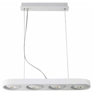 Hängelampe über dem Esstisch, weißes Design, LED, 4 x 5 W, 631 mm breit