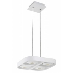 Hängelampe über dem Esstisch, weißes Design, LED, 4 x 5 W, 302 x 302 mm