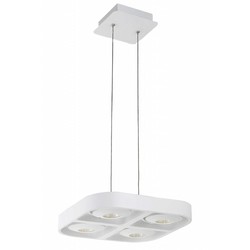 Lámpara colgante sobre mesa comedor diseño blanco LED 4x5W 302x302mm