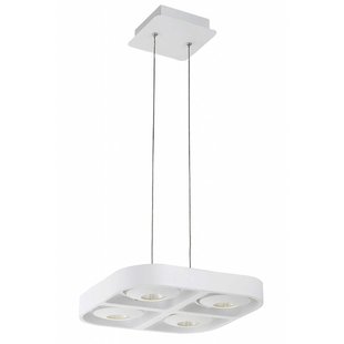 Hanging lamp above dining table white design LED 4x5W 302x302mm