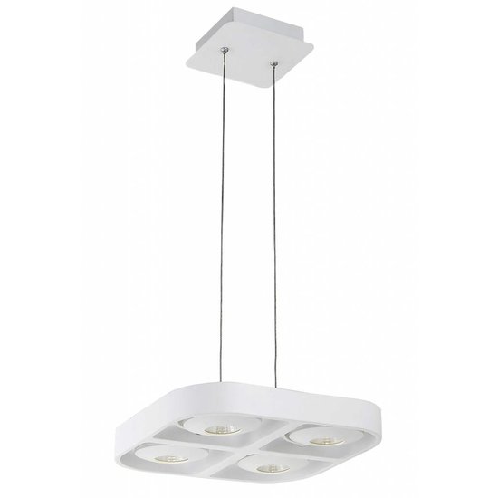 Fantasia Galaxy hanglamp voor boven de eettafel, vierkant 302x302mm, 4 richtbare LED-spots van 5W, dimbaar