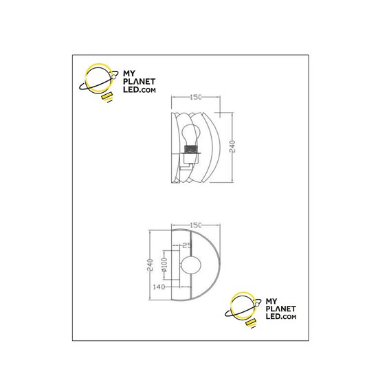 Annabel wall lamp 1xE27 black
