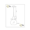 Lampe à suspension opale Alana diamètre 20 cm 1xE27