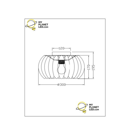 Annabel plafondlamp diameter 30 cm 1xE27 zwart