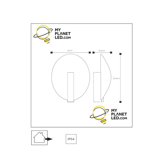 Lardo Wandleuchte Außenbeleuchtung LED 1x9W 2700K IP54 schwarz