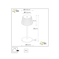 Kiki black rechargeable table lamp outdoor lighting battery/battery LED dimmable 1x2W 2700K IP54 with wireless charging station