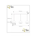 Shooter knappe hanglamp 3xE27 transparant