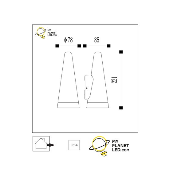 Applique Washington éclairage extérieur LED dimmable 1xGU10 IP54 anthracite