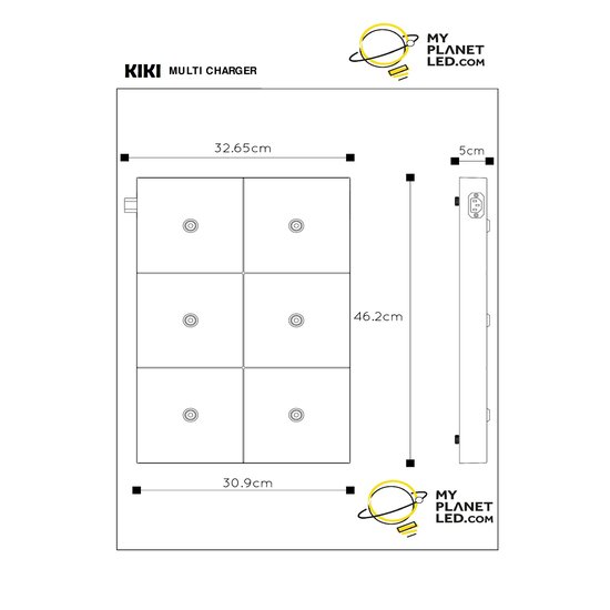Docking draadloze oplader oplaadstation zwart voor Kiki tafellampen