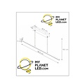 Maggie white long hanging lamp LED dimmable 30W 2700K