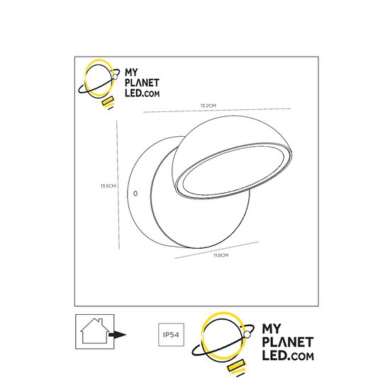 Applique blanche Finlande éclairage extérieur 12W 3000K IP54