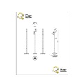 Mitra Doppel wiederaufladbare Leselampe Akku/Akku LED dimmbar 2x2,2W 2700K IP54 mit kabelloser Ladestation schwarz