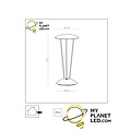 Rome black rechargeable table lamp outdoor lighting battery/battery diameter 12.3 cm LED dimmable 1x2.2W 2700K/3000K IP54 with wireless charging station