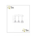 Suspension Felix longue noire avec 3 cages métalliques E27