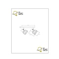 Spot de plafond Felix double métal noir 2x E14