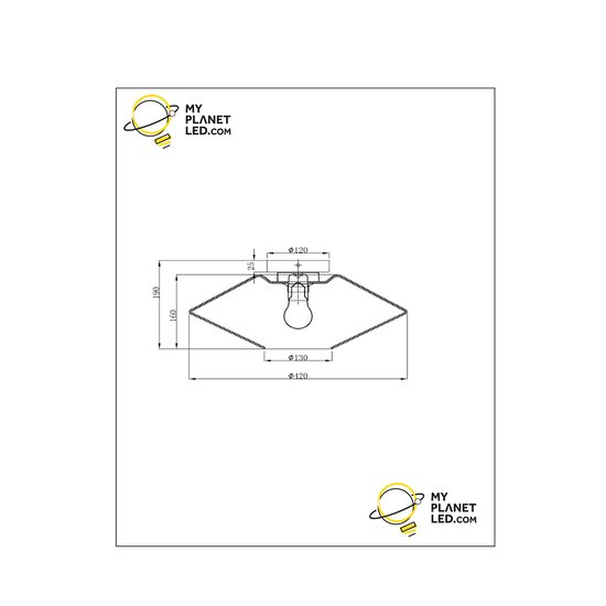 Vortex plafondlamp diameter 42 cm 1xE27 opaal