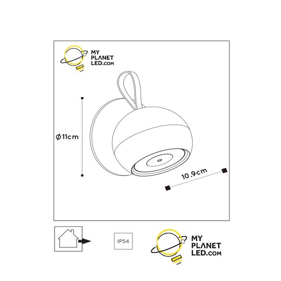Florence wandlamp buitenverlichting LED dimbaar 1x2W 3000K IP54 met magnetisch montagesysteem wit