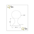 Lampe de table Mario 12 cm 1xG9 laiton doré mat
