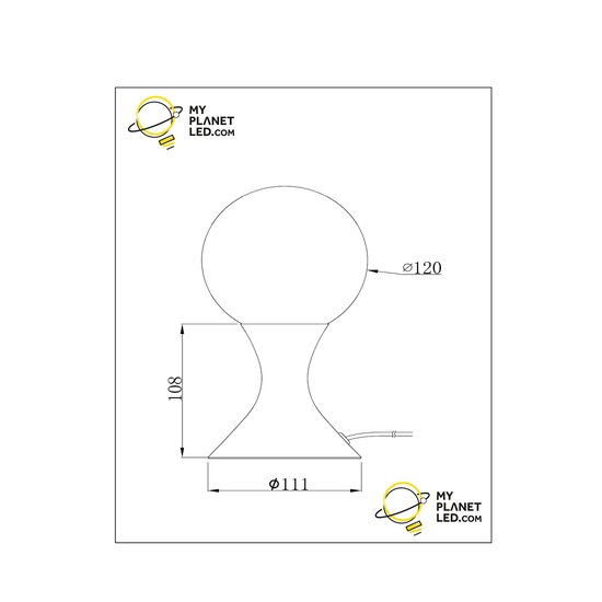 Lampe de table Mario 12 cm 1xG9 laiton doré mat