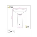 Lámpara de mesa exterior recargable Jimmy blanca inalámbrica