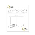 Gala round hanging lamp diameter 35 cm 3xE27 matt gold brass