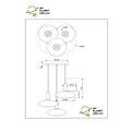 Gala long hanging lamp 3xE27 matt gold brass