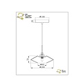 Vortex hanging lamp diameter 20 cm 1xG9 opal