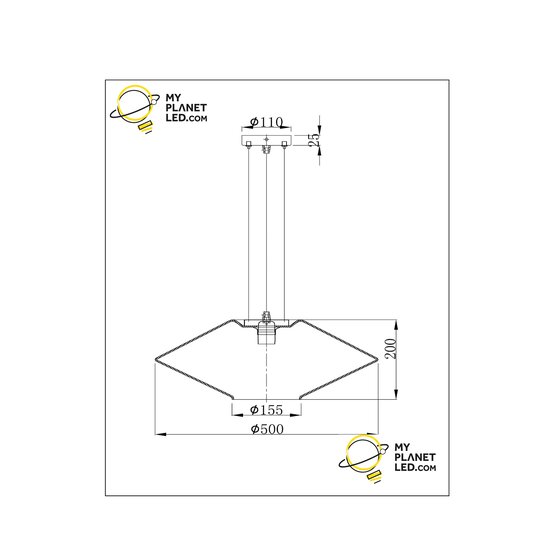 Vortex lámpara colgante grande diámetro 50 cm 1xE27 opal