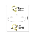 Plafonnier Roanne diamètre 80 cm LED dimmable 1x80W 2700K 3 StepDim blanc