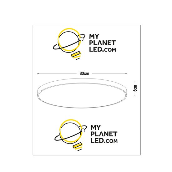 Plafonnier Roanne diamètre 80 cm LED dimmable 1x80W 2700K 3 StepDim blanc