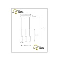 Buldo Hängelampe Durchmesser 26 cm LED Einbau 3x7W 2700K schwarz