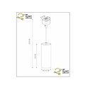 TRACK white Flora hanging lamp - 1-phase track system / track lighting - 1xGU10