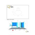 Lorenzo messing en marmer plafondlamp badkamer met gefumeerd glas 1x E27