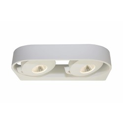 Applique murale salon LED blanche orientable 2x5W 286mm