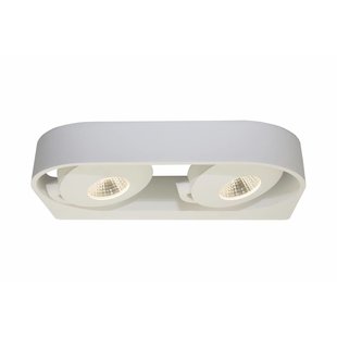 Applique murale salon LED blanche orientable 2x5W 286mm