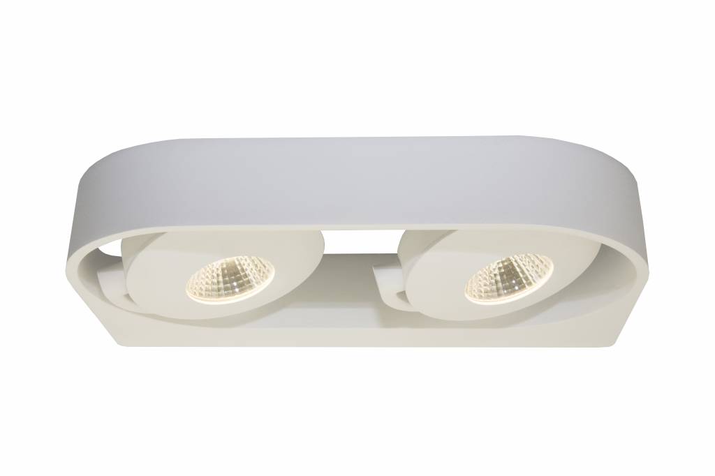Wandlamp woonkamer wit richtbaar 2x5W | Planet LED