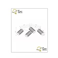 Spot de plafond blanc Rumba 4 lumières GU10