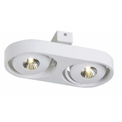 Plafonnier design LED blanc orientable 2x5W 308m large