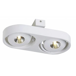 Ceiling lamp white LED design orientable 2x5W 308m wide