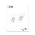 Rumba dubbele witte plafondspot GU10