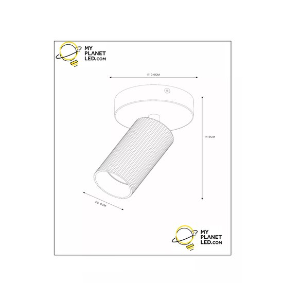 Rumba black ceiling spotlight GU10