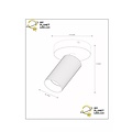 Spot de plafond blanc Rumba GU10