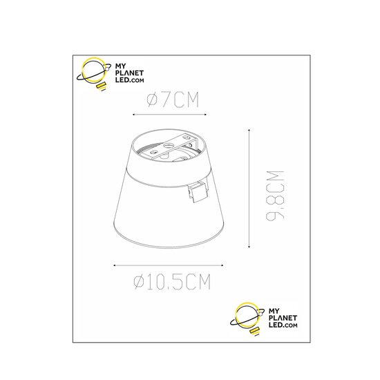 Spot de plafond conique noir Trigger GU10