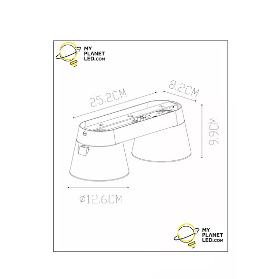 Triggers AR111 Foco de techo doble cónico blanco GU10