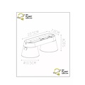 Trigger double white conical ceiling spotlight GU10