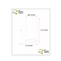 Bony white cylinder wall lamp 2x GU10 up and down