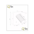 Cleo Aplique de tubo acanalado blanco GU10